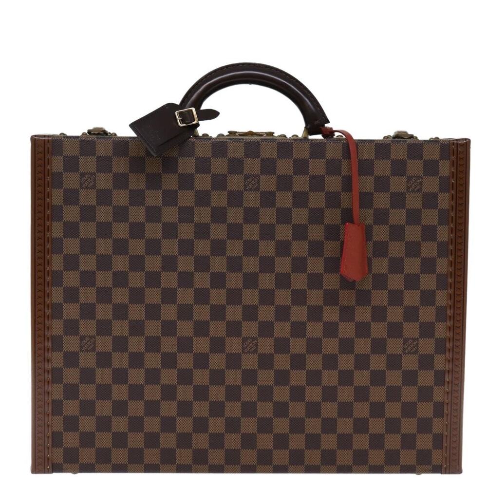 Louis Vuitton Damier Ebene Attache Case Handbag Brown